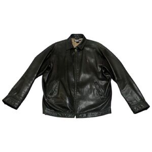 (VTG) Ralph Lauren Black Leather Jacket